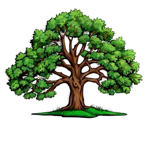 Oak Tree Line Art Png Mgo3 PNG Image