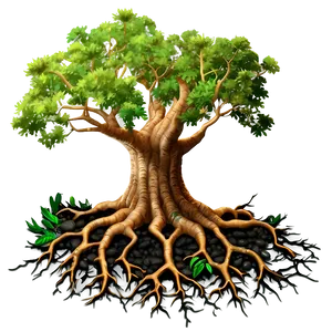 Oak Tree Root System Png Wve98 PNG Image