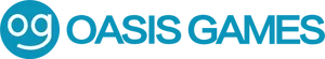 Oasis Games Logo Blue Background PNG Image