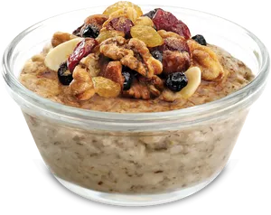 Oatmealwith Fruitsand Nuts PNG Image