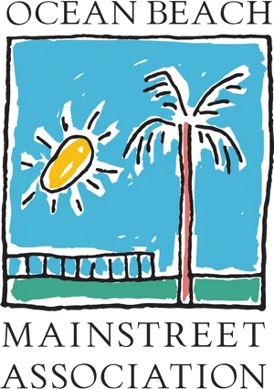 Ocean Beach Sun Palm Poster PNG