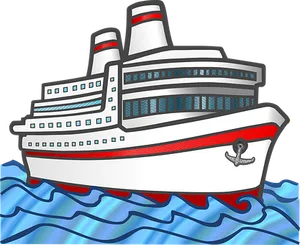 Ocean Liner Illustration PNG Image