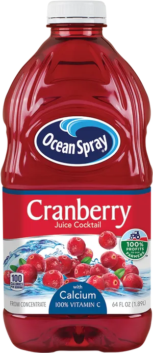 Ocean Spray Cranberry Juice Bottle PNG Image