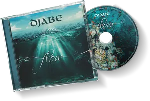 Ocean Themed Music Album C D PNG Image