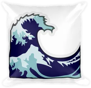 Ocean Wave Cushion Design PNG Image