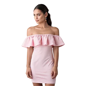 Off Shoulder Pink Dress Png 06292024 PNG Image