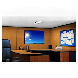 Office Cubicle Cork Board Png Akh94 PNG Image