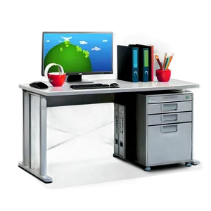 Office Desk Setup Png Tni63 PNG Image