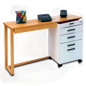 Office Table With Drawers Png 06262024 PNG Image