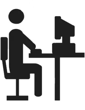 Office Worker Silhouette PNG Image