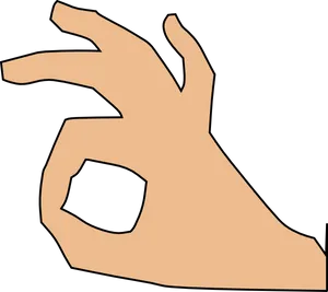 Okay Hand Gesture Illustration PNG Image