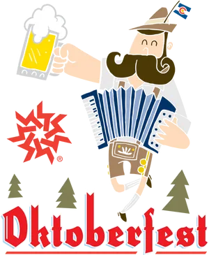 Oktoberfest Celebration Cartoon PNG Image