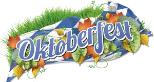 Oktoberfest Logowith Hopsand Leaves PNG Image