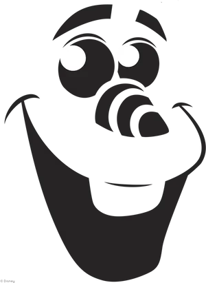 Olaf Silhouette Graphic PNG Image