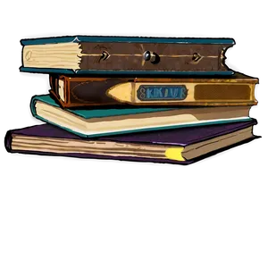 Old Books Pile Png Tsl1 PNG Image