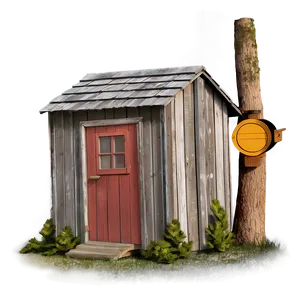 Old-fashioned Outhouse Model Png Bjf PNG Image