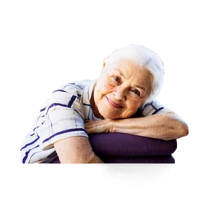 Old Lady Smiling Portrait Png Pla PNG Image