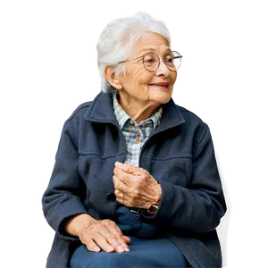 Old Lady Telling Stories Png Xsl71 PNG Image