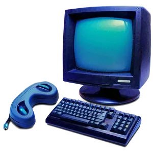 Old School 90s Computer Setup Png 06252024 PNG Image