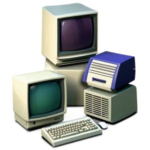 Old School 90s Computer Setup Png Igd65 PNG Image