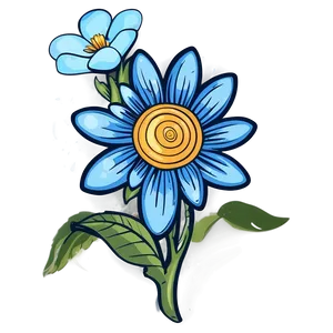 Old-school Bloom Graphic Png Ext75 PNG Image