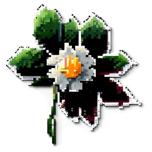 Old School Pixelated Flower Png Gao PNG Image