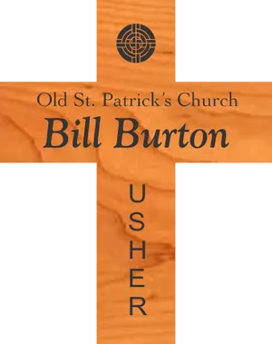 Old St Patricks Church Usher Badge PNG Image