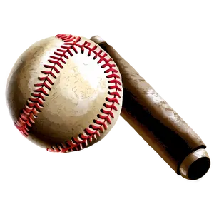 Old Style Distressed Baseball Png Ptm94 PNG Image