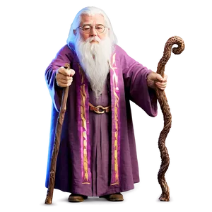 Old Wizard With Staff Png Tyo PNG Image