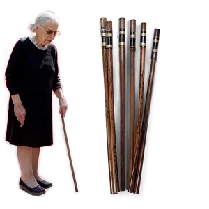 Old Woman With Cane Graphic Png 77 PNG Image