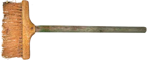 Old Wooden Broom Isolated PNG Image