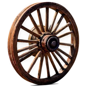 Old Wooden Wagon Wheel Png 8 PNG Image