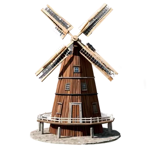 Old Wooden Windmill Png Axs90 PNG Image