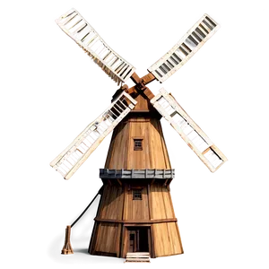 Old Wooden Windmill Png Wbp17 PNG Image