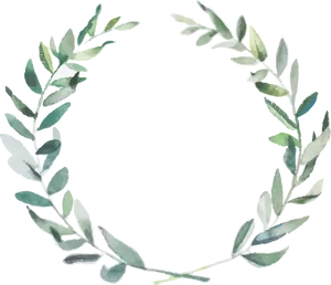 Olive Branch Wreath Illustration PNG Image