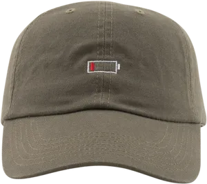 Olive Green Baseball Cap Front View PNG