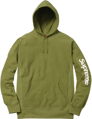 Olive Green Supreme Hoodie PNG