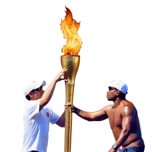 Olympic Torch And Crowd Png Eti60 PNG Image