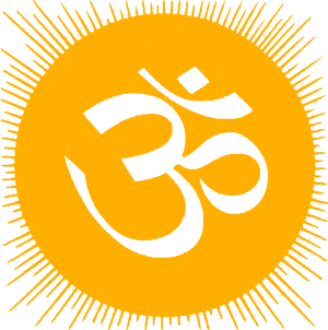 Om Symbol Radiant Background PNG Image