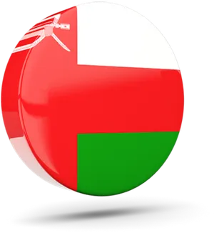 Oman Flag Sphere3 D Render PNG Image