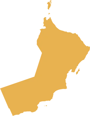 Oman Map Silhouette PNG Image