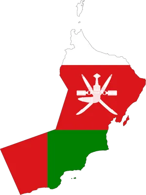 Oman Mapwith Flag Overlay PNG Image