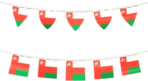 Oman National Day Bunting Decoration PNG Image