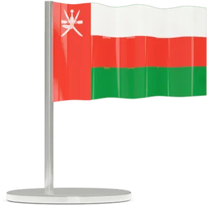 Oman National Flag Display PNG Image