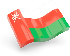 Oman National Flag Waving PNG Image