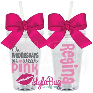 On Wednesdays We Wear Pink Tumblers PNG Image