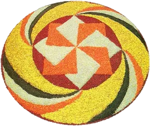 Onam Festival Pookalam Design PNG Image