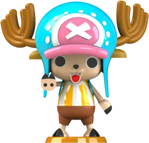 One Piece Chopper Figure3 D Render PNG Image