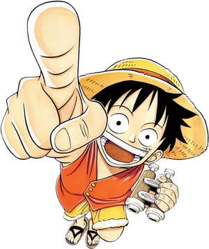 One Piece Luffy Thumbs Up PNG Image