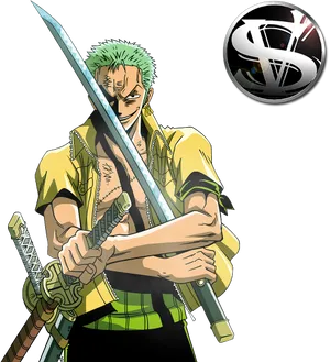 One Piece Zoro With Swords PNG Image